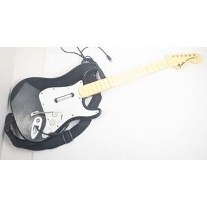 Xbox 360 Rock Band Harmonix Fender Stratocaster Wired Guitar 822152 Tested